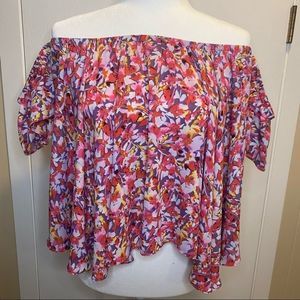 NWOT Aqua Off the Shoulder Blouse